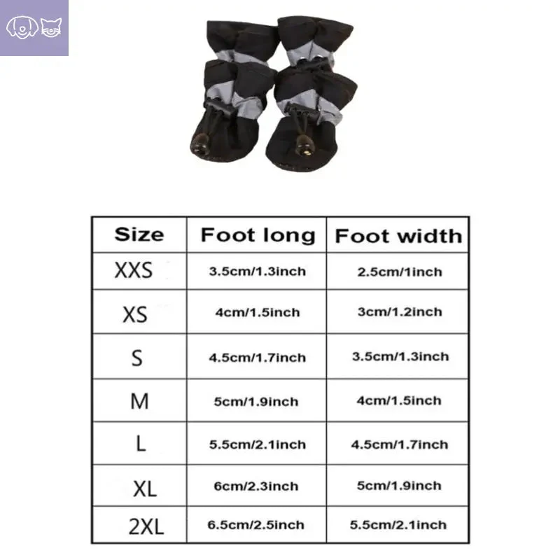 4pcs/set Waterproof Pet Dog Shoes - Image 8