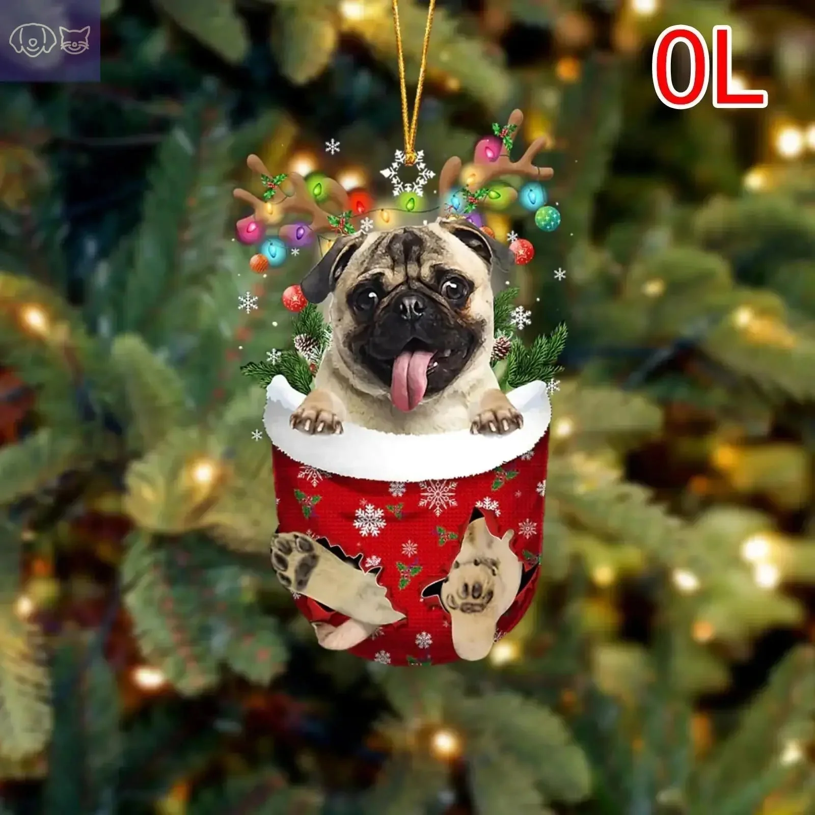 Dogs Snow Pocket Ornaments - Image 18