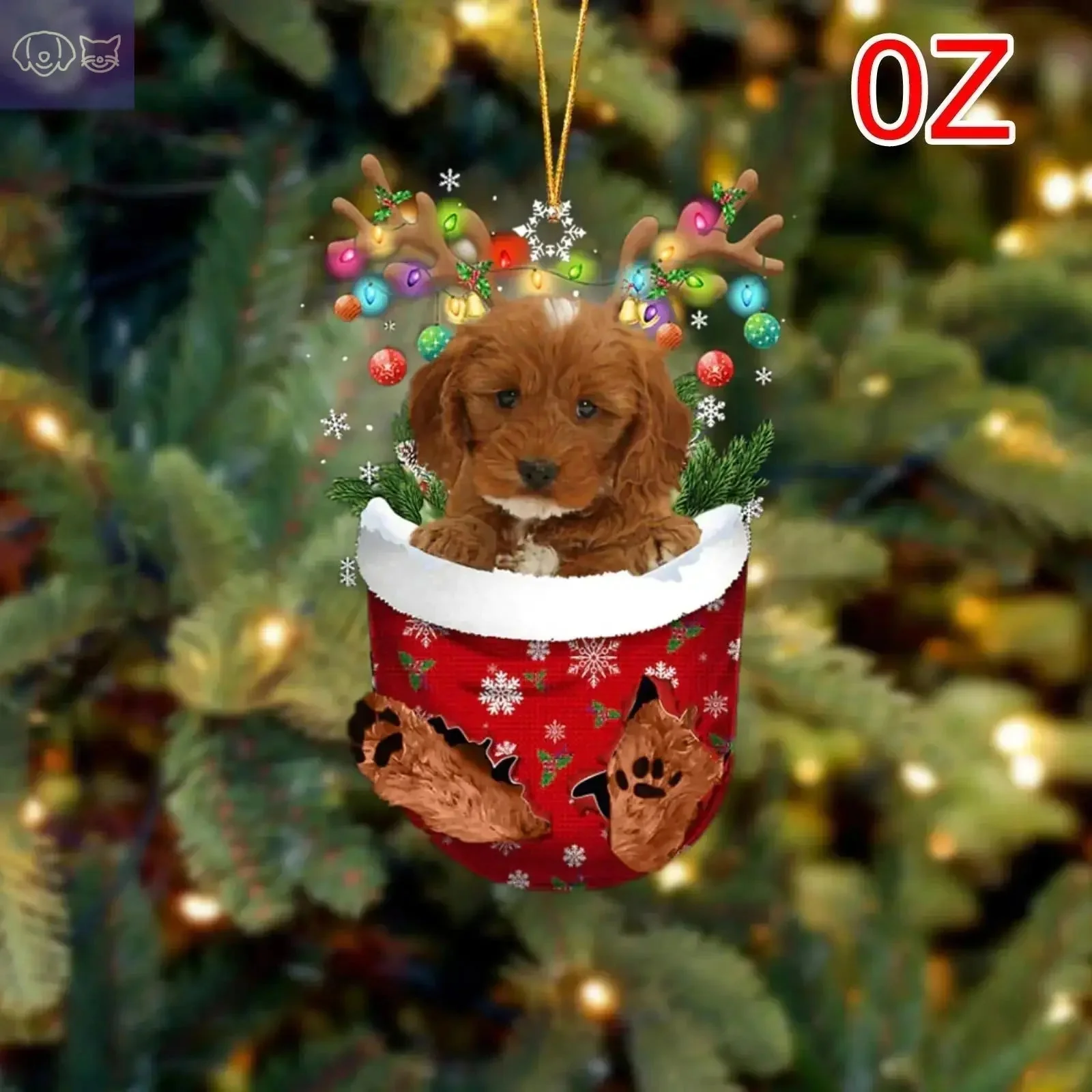 Dogs Snow Pocket Ornaments - Image 20