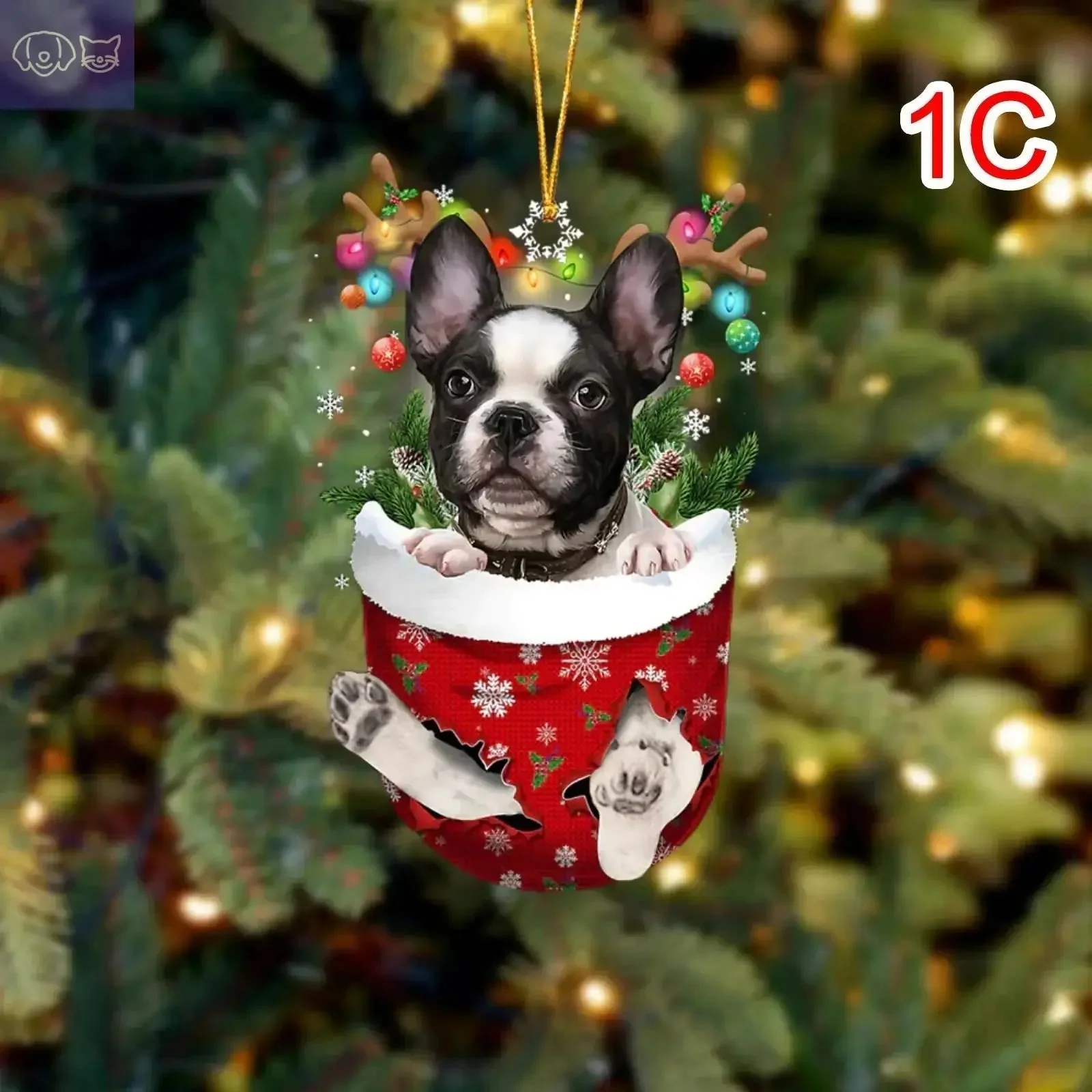 Dogs Snow Pocket Ornaments - Image 21