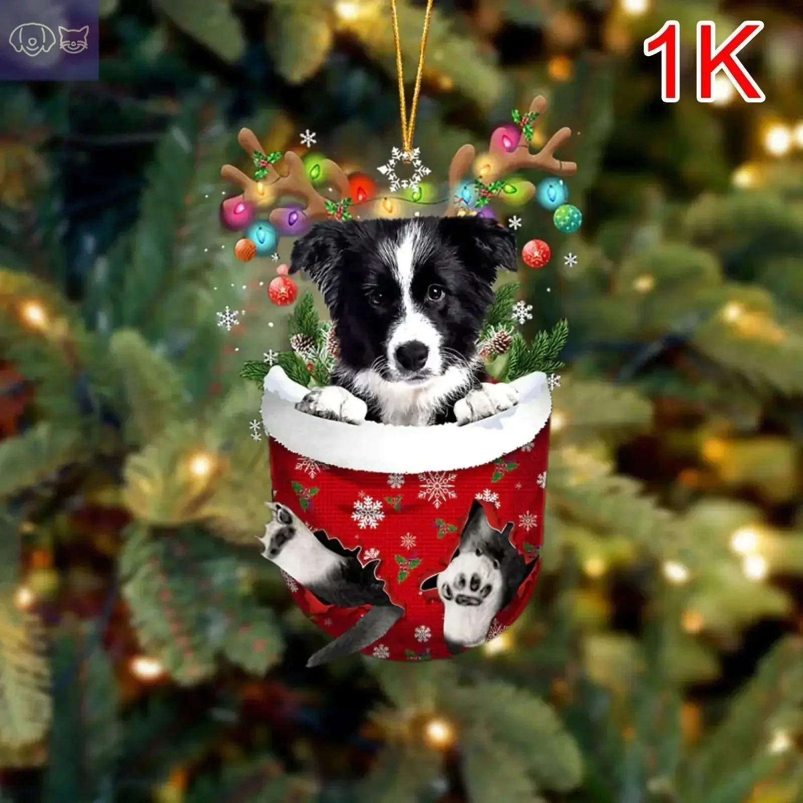 Dogs Snow Pocket Ornaments - Image 26