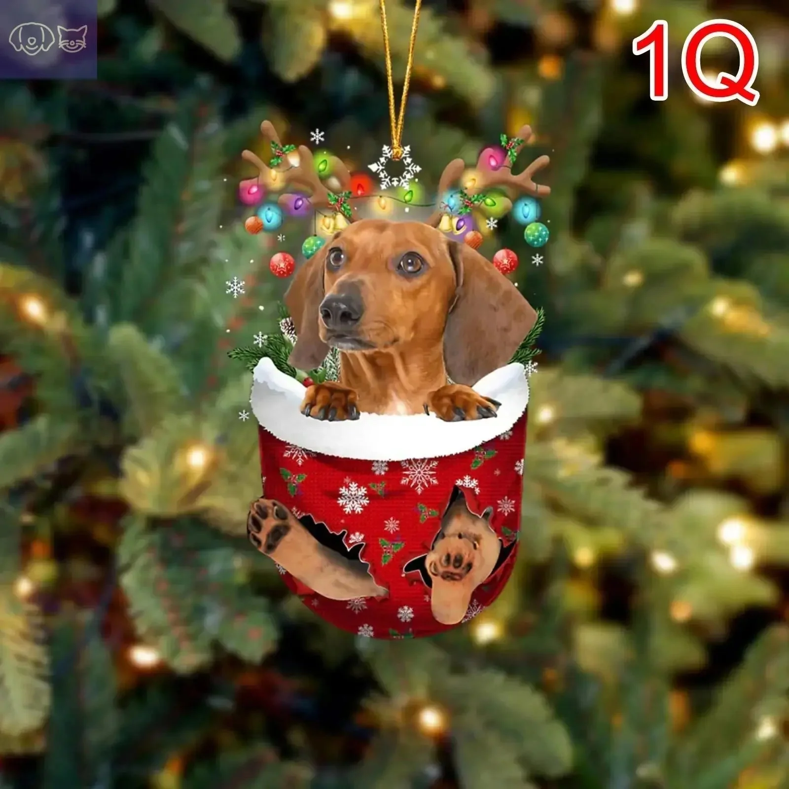Dogs Snow Pocket Ornaments - Image 31