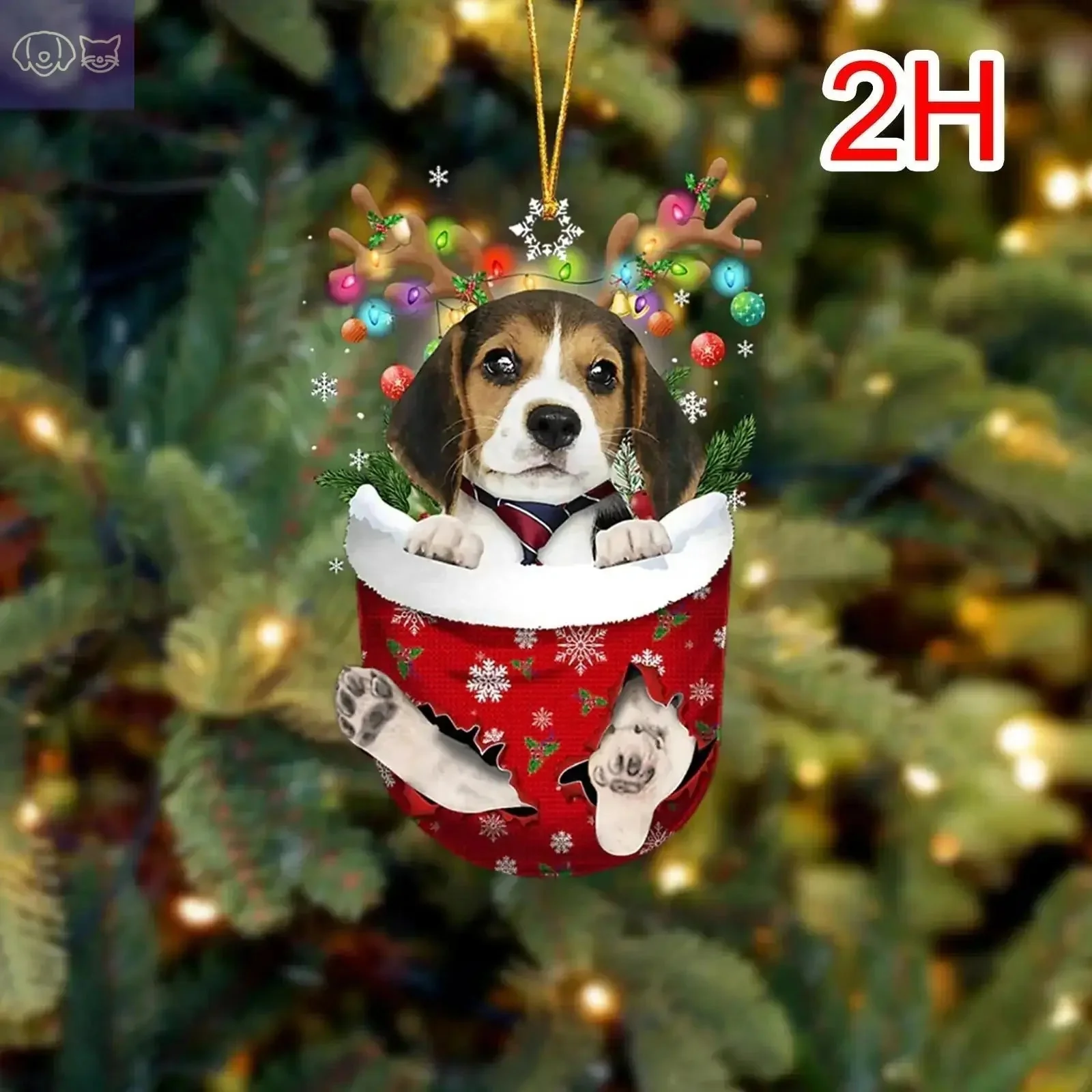 Dogs Snow Pocket Ornaments - Image 32