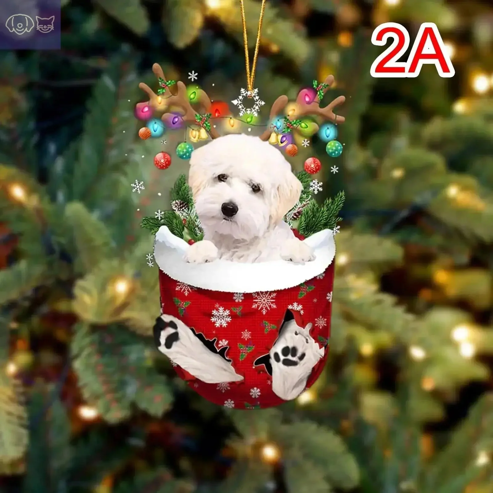 Dogs Snow Pocket Ornaments - Image 33