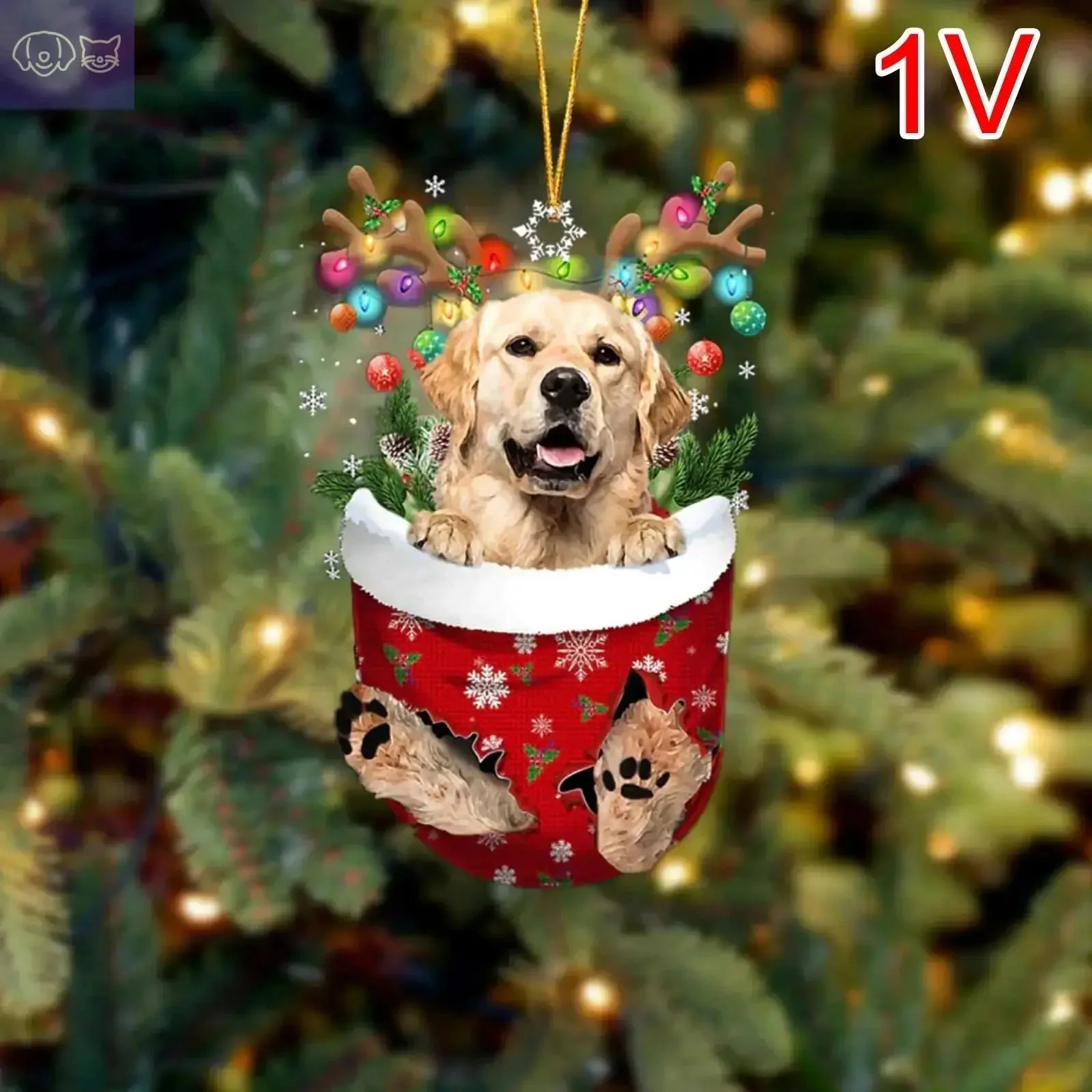 Dogs Snow Pocket Ornaments - Image 34