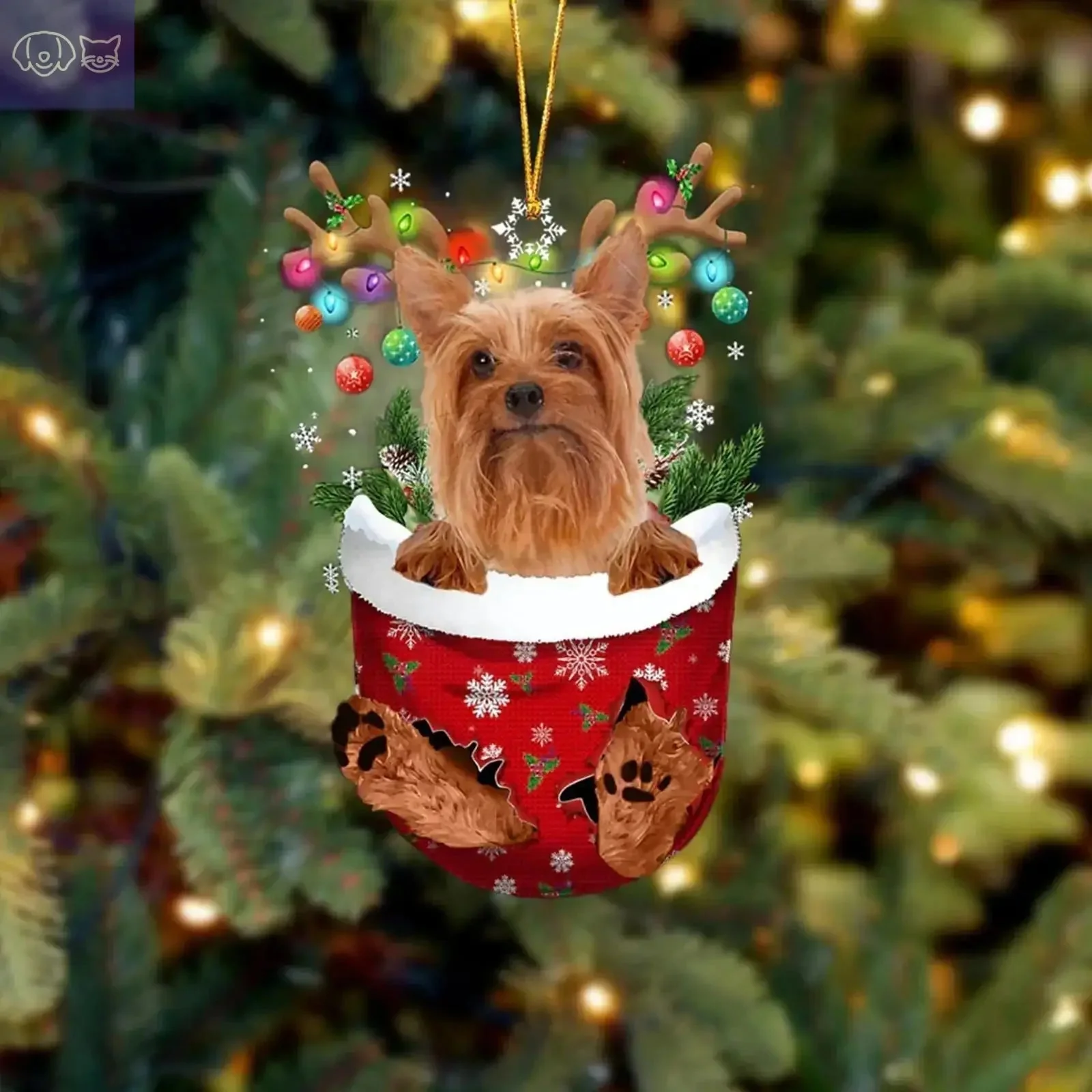Dogs Snow Pocket Ornaments - Image 5