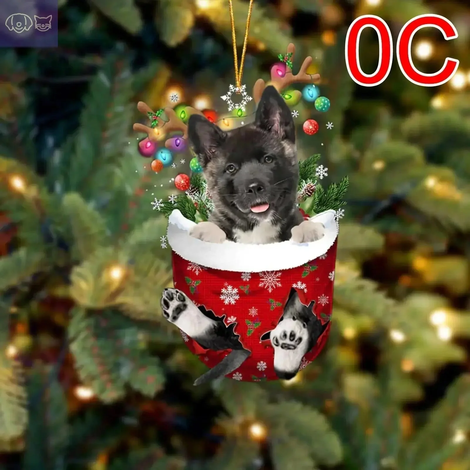 Dogs Snow Pocket Ornaments - Image 7