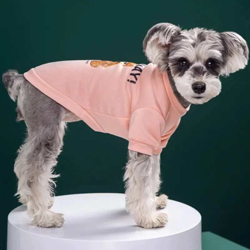 Dogs Winter Cute Clothes - Warm Puppy Pullover Sweatshirt with Bear Pattern - Image 3