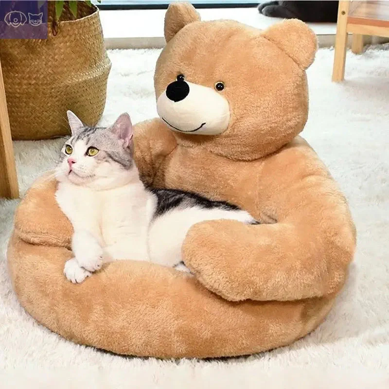 Teddy Bear Cuddler Pet Bed – Cozy Comfort for Your Furry Friend - Image 7