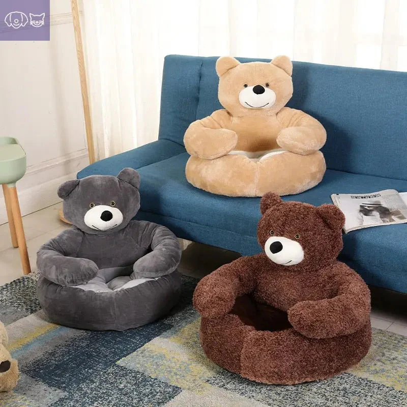 Teddy Bear Cuddler Pet Bed – Cozy Comfort for Your Furry Friend - Image 9