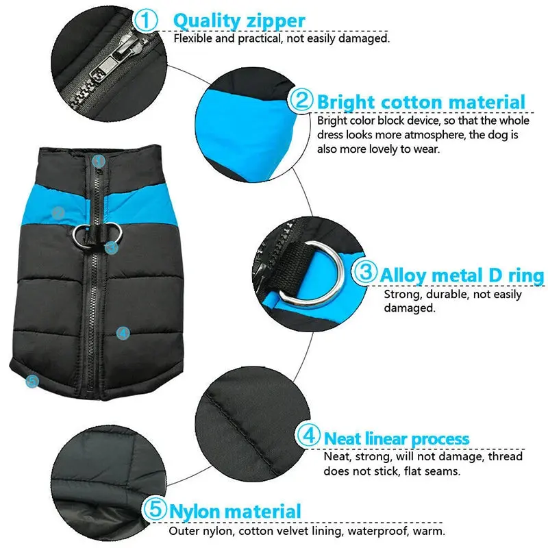 Winter Dog Vest with Zipper – Waterproof & Available in Sizes S-7XL - Image 4